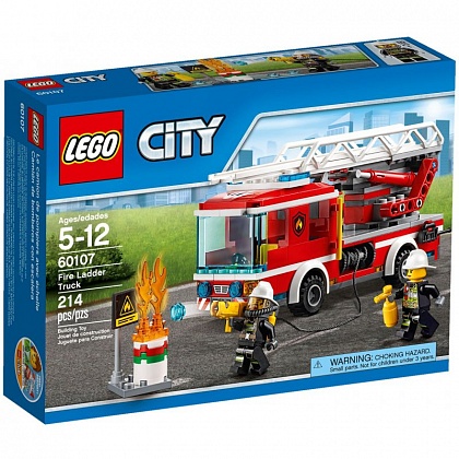 60107-L КОНСТРУКТОР "LEGO CITY FIRE" "ПОЖАРНЫЙ АВТОМОБИЛЬ С ЛЕСТНИЦЕЙ" В КОР. (УП6) (СИ)